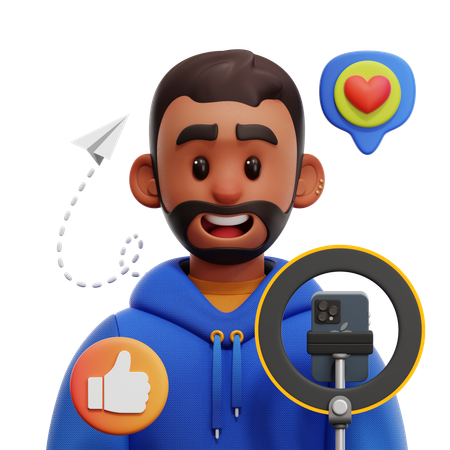 Influencer masculino  3D Icon