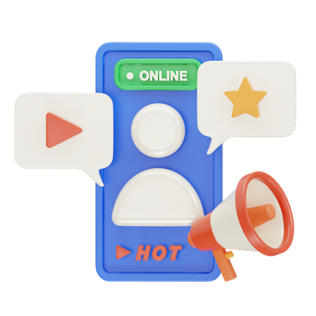 Influencer Promotion  3D Icon