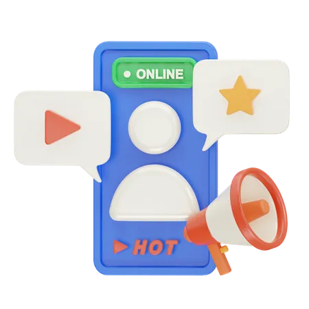 Influencer Promotion  3D Icon