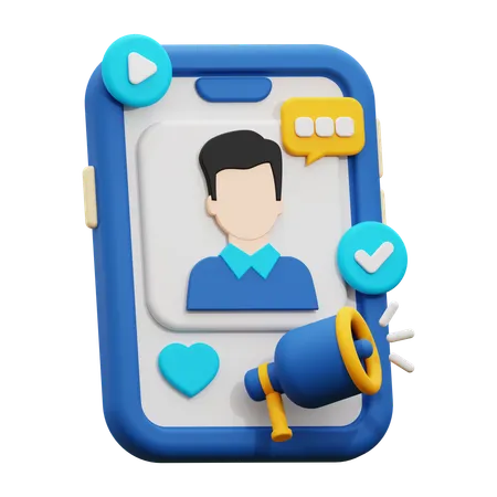 Influenceur  3D Icon