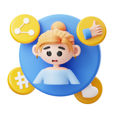 Influenceur  3D Icon