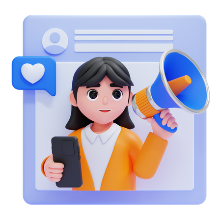 Influenceur  3D Icon