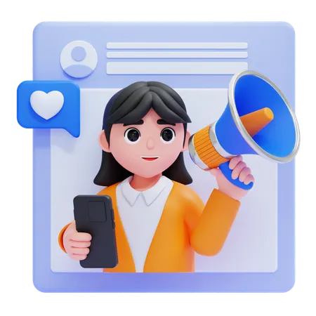 Influenceur  3D Icon