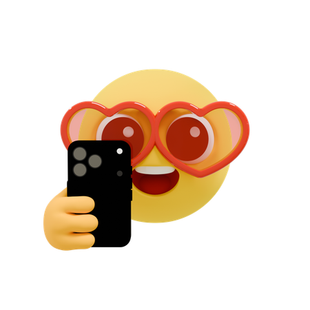 Selfie emoji d'influenceur  3D Icon