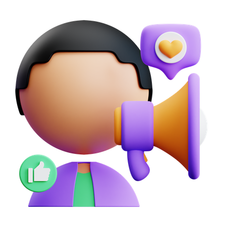 Influenceur masculin  3D Icon