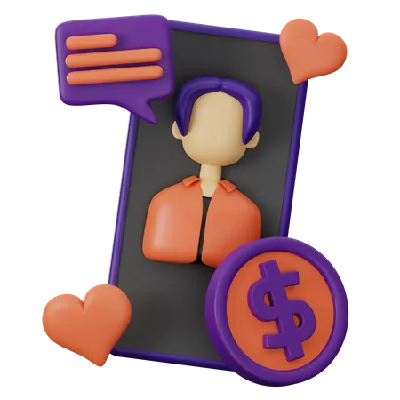 Influenciador de mídia social  3D Icon