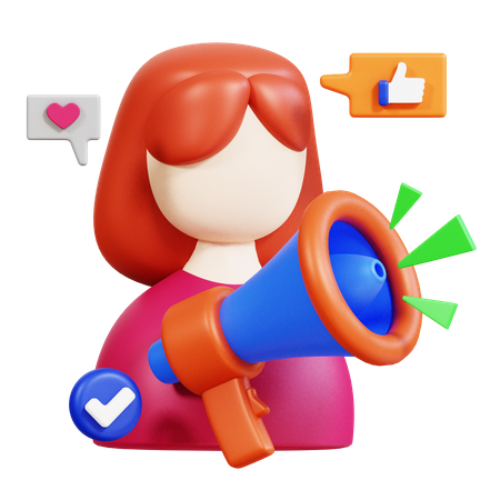 Influenciador publicitario  3D Icon