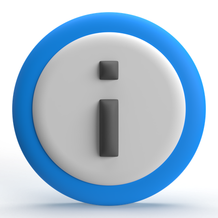 정보  3D Icon