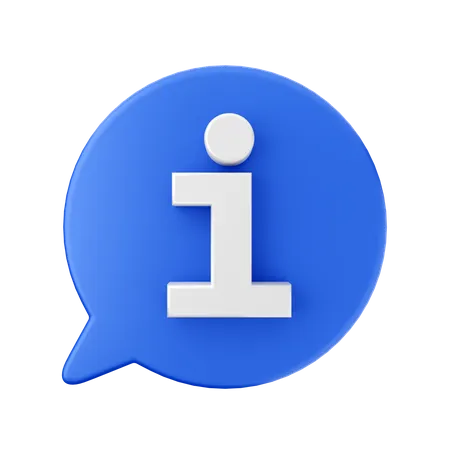 Info Chat  3D Icon