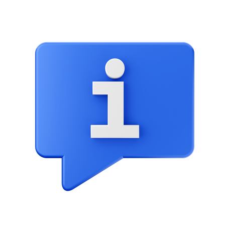 Info Chat  3D Icon