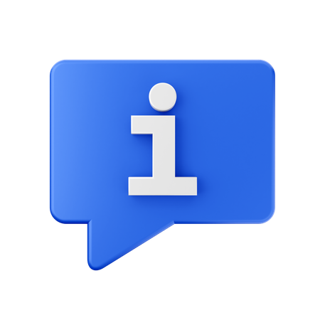 Info Chat  3D Icon