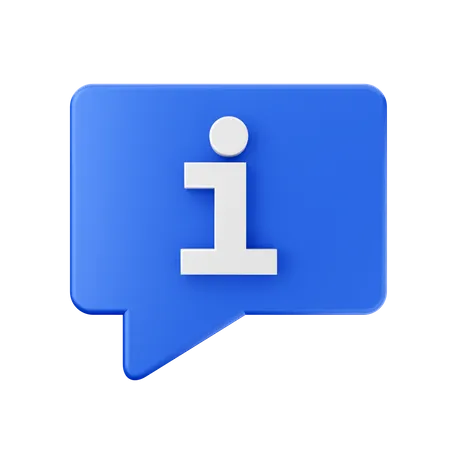 Info Chat  3D Icon