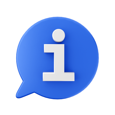 Info Chat 3D Icon