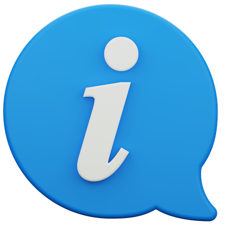 Info Chat 3D Icon