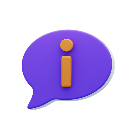 Bulle de discussion d'information  3D Icon