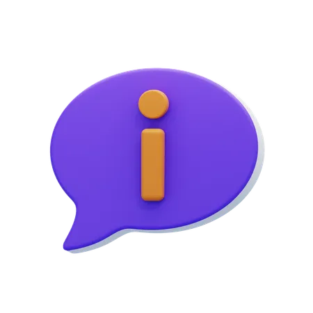 Bulle de discussion d'information  3D Icon