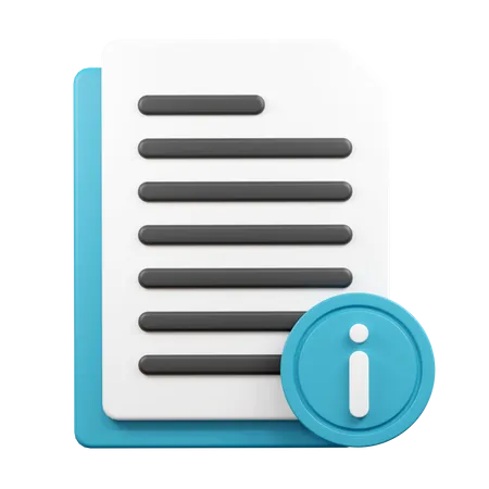 Documento informativo  3D Icon