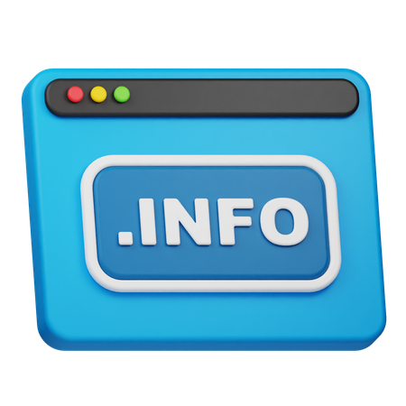 INFO Domain  3D Icon