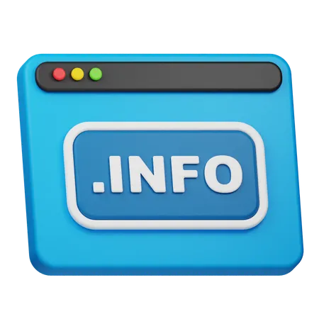 INFO Domain  3D Icon