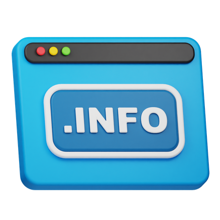 Domaine d'information  3D Icon