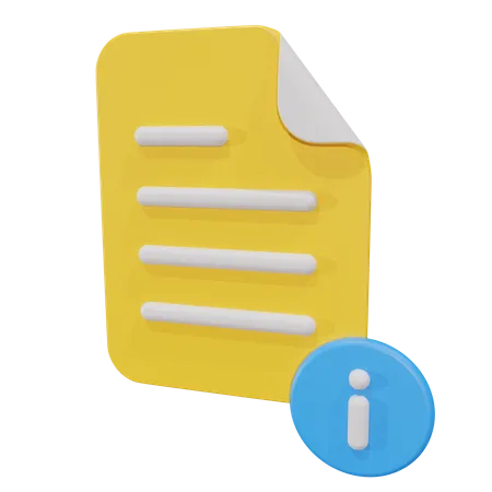 Info File  3D Icon