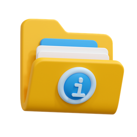 Info folder  3D Icon