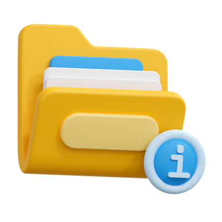 Info folder  3D Icon