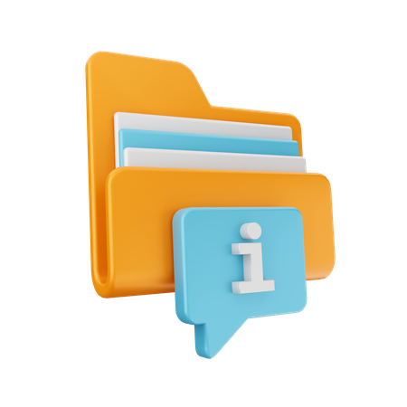Info Folder  3D Icon