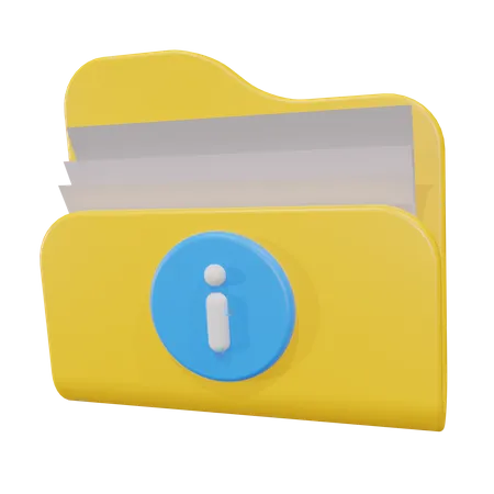 Info Folder  3D Icon