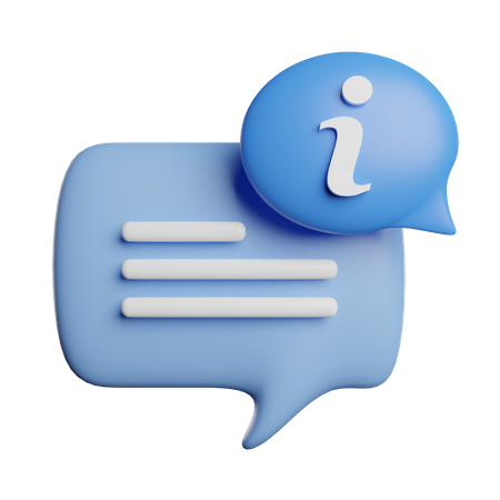 Info Message  3D Icon