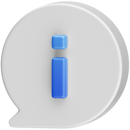 Info Message  3D Icon