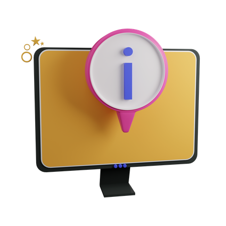 Info on desktop screen  3D Icon