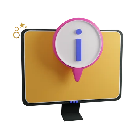Info on desktop screen  3D Icon