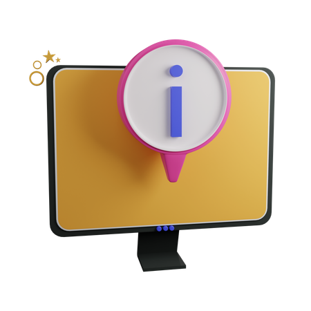 Info on desktop screen  3D Icon