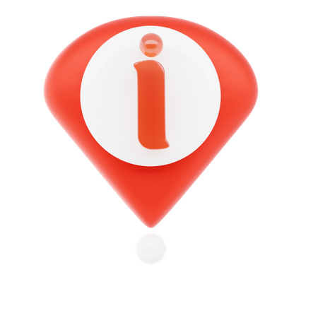 Info Pin  3D Icon