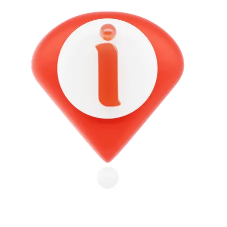 Info Pin  3D Icon