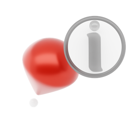 Info Pin  3D Icon