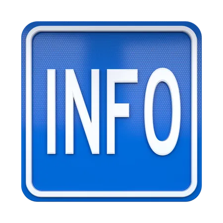 Sinal de informação  3D Icon