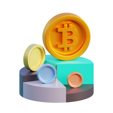 Infográfico bitcoin  3D Icon