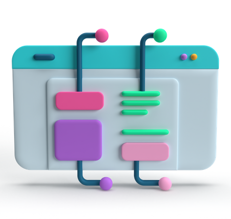 Infográfico da web  3D Icon