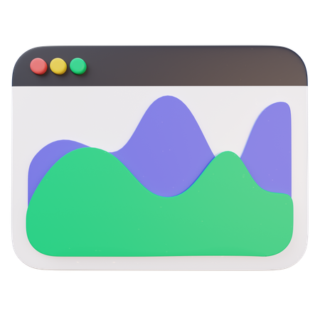 Infográficos de onda gráfica  3D Icon