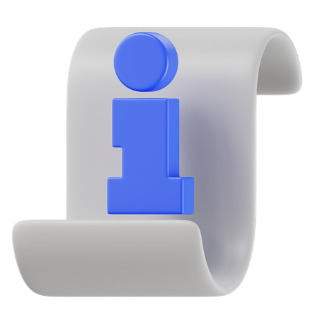 Documento informativo  3D Icon