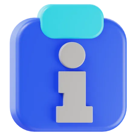 Información  3D Icon