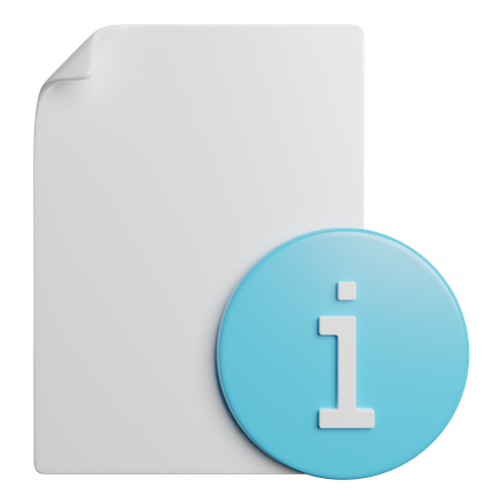 Información  3D Icon