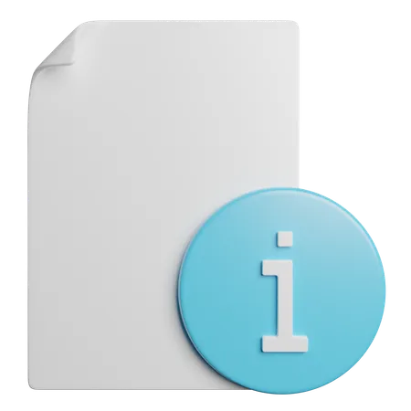 Información  3D Icon