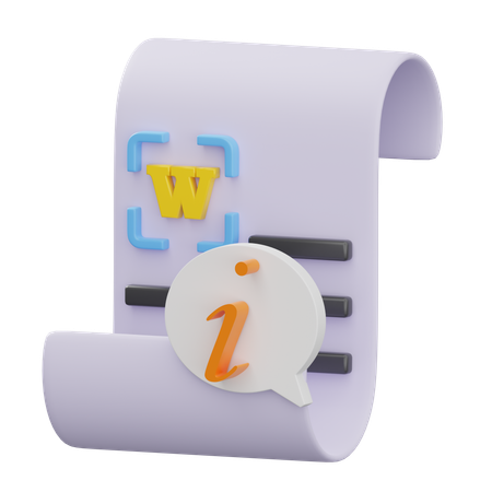 Información  3D Icon