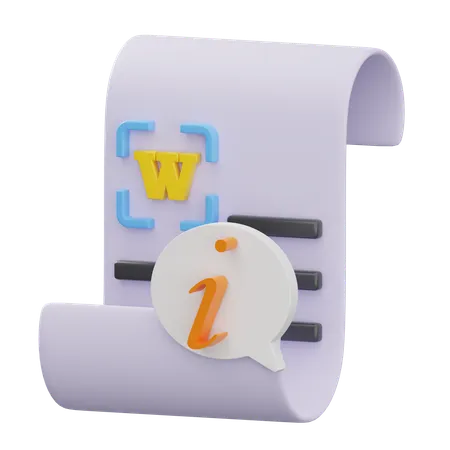 Información  3D Icon