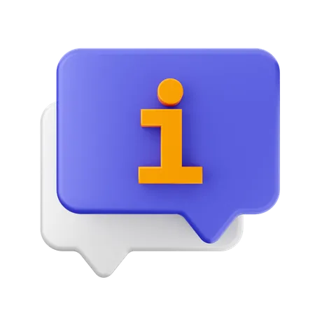 Información de chat  3D Icon