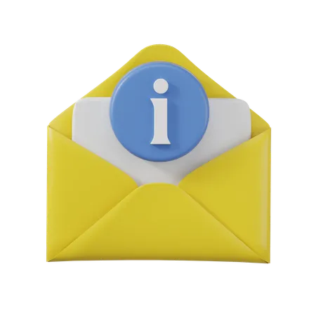 Información de correo  3D Icon