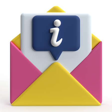 Información de correo  3D Icon